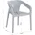 Homestyle4u Gartenstuhl Kunststoff grau 2er Set