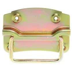 Kistengriff, dickschichtpassiviert, Platte BxH 120x85 mm, Tiefe 12 mm - gelb