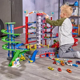 MAJORETTE Super City Garage + 6 Vehicles