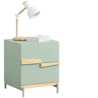 SoBuy Nachttisch mit 2 Schubladen Sofatisch Nachtkommode Beistelltisch FBT164-GR