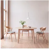 Hammel Furniture Esstisch Basic Single, rund/oval, ausziehbar Ø130–228 cm, mit 2 Einlegeplatten, Ø130/228 cm, Melamin / Massivholz, stabiler dänische Design Tisch beige