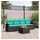 vidaXL Gartensofa-Set 5-tlg. Loungesofa schwarz