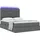 vidaXL Bett mit Stauraum und LED Dunkelgrau 140 x 200 cm