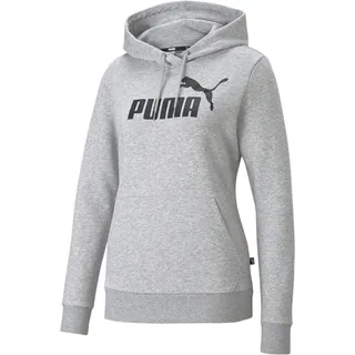 Puma Essentials Logo Hoodie Damen 04 light gray heather XS