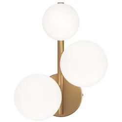 Wandleuchte Wandlampe Flurleuchte Treppenlampe Wohnzimmerlampe Gold Matt-Weiß