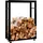 CLP Kaminholzständer Keri V2 Metall 25 x 60 x 80 cm Schwarz