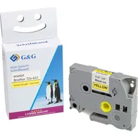 G&G Schriftband BB-B-G-631 Kompatibel ersetzt Brother TZe-631 Bandfarbe: Gelb