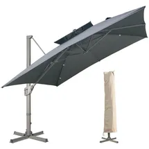 luxuskollektion Sonnenschirm 300 x 300 cm Grau