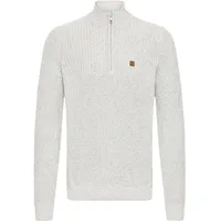 !Solid Troyer SDRicardo", Herren, Gr. S, grau (light grau melange), Obermaterial: 70% Baumwolle CO recyc.. 30% Polyester Pol. recyc.., Pullover Troyer