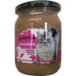 Leopold Fleischfutter mit Pute für Katzen 500g (Dose)