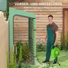 Outsunny Foliengewächshaus PE Grün 200 cm 1,6 m2