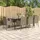 vidaXL Garten-Essgruppe 9-tlg. Schwarz/Grau