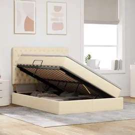 vidaXL Aufbewahrungsbett 140 x 200 cm Creme