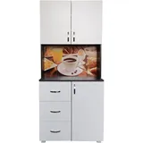 Hti-Living Küchenbuffet Blanca 80 x 180 x 40 cm GRAU WEISS
