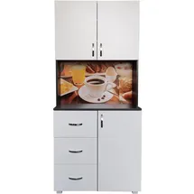 Hti-Living Küchenbuffet Blanca 80 x 180 x 40 cm GRAU WEISS