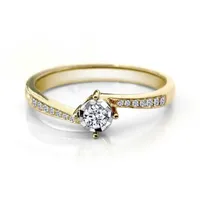 Adam & Eve Verlobungsring Brillantring 585/- Gelbgold 0,15 ct. (AE26, Diamantring), inklusive Echtheitszertifikat - Gravur möglich gelb|goldfarben 48