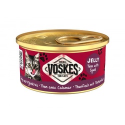 Voskes Jelly Thunfisch mit Kalmar Nassfutter Katze (24x85 g) 2 Paletten (48 x 85 g)