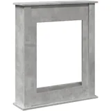 Kaminumrandung Betongrau 75x20x87,5 cm Holzwerkstoff - Grau