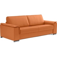 Egoitaliano Schlafsofa Cecilia, modern & elegant, erstklassiger Sitzkomfort, Dauerschläfer, inkl. Matratze und hochwertigem Metallbettrahmen, toller Schlafkomfort gelb|orange