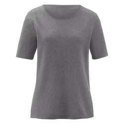 Rundhals-Pullover aus Seide Kaschmir Peter Hahn Seide/Kaschmir grau, 46