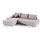Fun Möbel Ecksofa Sofa mit Schlaffunktion VOGAR Stoff Aston Blush Ottomane Links - Rosa