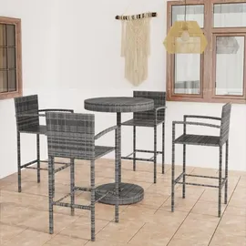 vidaXL Gartenbar-Set 5-tlg. Grau