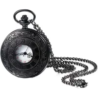 Avaner Klassiker Taschenuhr Unisex Uhr im Retro-Look Analog Japanisches Quarzwerk Antike Uhr mit römischen Ziffern Kette für Herren Damen als Muttertag, Geburtstag und Party-Geschenke