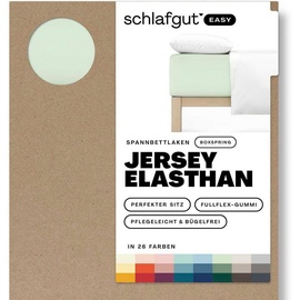 SCHLAFGUT Easy Jersey Elasthan Boxspring 90 x 190 - 100 x 220 cm green light