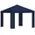 vidaXL Pavillon 3 x 3 m inkl. 4 Seitenteile Blau