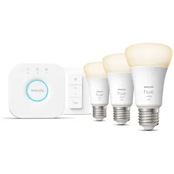 Signify Philips Hue White Starter Kit - Drahtloses Beleuchtungs-Kit - LED-Lampe