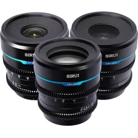 Sirui Night Walker 24+35+55mm T1.2 S35 Cine Objektiv Set mit Case MFT-Mount Schwarz
