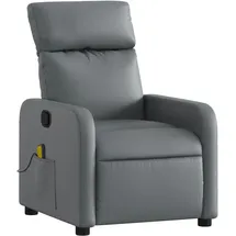 vidaXL Massagesessel Ilsa Kunstleder 146 x 76,5 x 0 cm Grau mit Fernbedienung