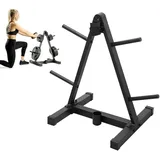 Langhantelhalter, Hantelständer, olympischer Gewichtsbaum, Langhantelablage mit 4 Langhantelhaltern, Hantelscheiben-Aufbewahrungsständer, für den Innenbereich, Zuhause, Fitnessstudio, Fitness