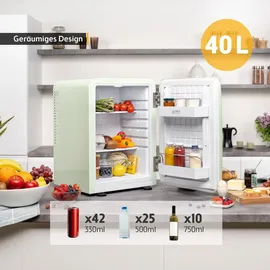 First Austria Retro Mini-Kühlschrank 40 l 56,2 cm hoch Grün