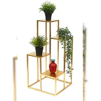 DanDiBo Ambiente Blumentreppe 40 x 82 x 40 cm Gold