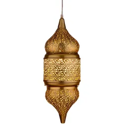 Orientalische Pendelleuchte Imano Gold 56cm - Handarbeit & Boho Deko