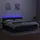 vidaXL Boxspringbett mit Matratze & LED Schwarz 180x200 cm Stoff