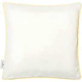 Tom Tailor Dekokissen TOM TAILOR HOME "Dove Signature" Gr. 1, gelb (hellgelb, sonnengelb, unifarben), B:40cm H:0,5cm L:40cm, Baumwolle, Polyester, Dekokissen_Sitzkissen_Kissenhüllen, mit Paspel, Kissenhülle ohne Füllung, 1 Stück