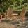 prestige home living outdoor 2er Set Holzliegestuhl mit Tisch aus Akazie klappbar