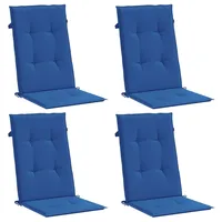 vidaXL Hochlehner Auflage 120 x 50 x 3 cm blau 4 St.
