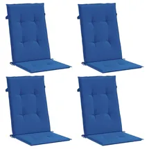 vidaXL Hochlehner Auflage 120 x 50 x 3 cm blau 4 St.