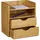 Relaxdays Schreibtisch-Organizer 22,2 x 21,1 x 14,4 cm 2-tlg. braun