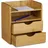 Relaxdays Schreibtisch-Organizer 22,2 x 21,1 x 14,4 cm 2-tlg. braun