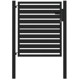 vidaXL Gartentor 100 x 100 cm Schwarz/Aluminium