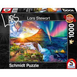 Schmidt Spiele Puzzle Island, Night and Day Puzzle 1.000 Teile, Puzzleteile