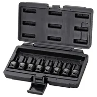 KS Tools 1/2" Kraft-Bit-Stecknuss-Satz TX, 8-teilig, T30-T80 kurze Ausführung