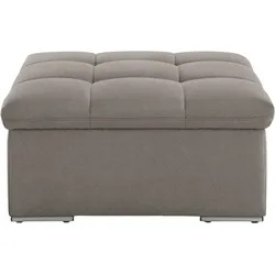 Sitzhocker DOMO COLLECTION "Lagoa", braun (schlamm), B:87cm H:40cm T:87cm, Hocker, Polsterhocker, in großer Farbauswahl