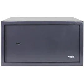 HMF 49204-11 Safe Tresor mit Schlüssel, Möbeltresor passend für Laptop und Ordner 45 x 25 x 36,5 cm Anthrazit