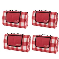 EGenuss 4 Sets Picknickdecke 200x200 cm wasserdicht isolierend abwaschbar