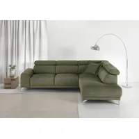Candy 3C Candy »Greve Sofa immer mit manuelle Kopfteilverstellungen, modern, elegant«, wahlweise motorischer Sitzvorzug, bequem und zeitlos, L-Form